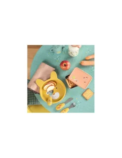Set vaisselle silicone Trois Petits Lapins - Moulin Roty