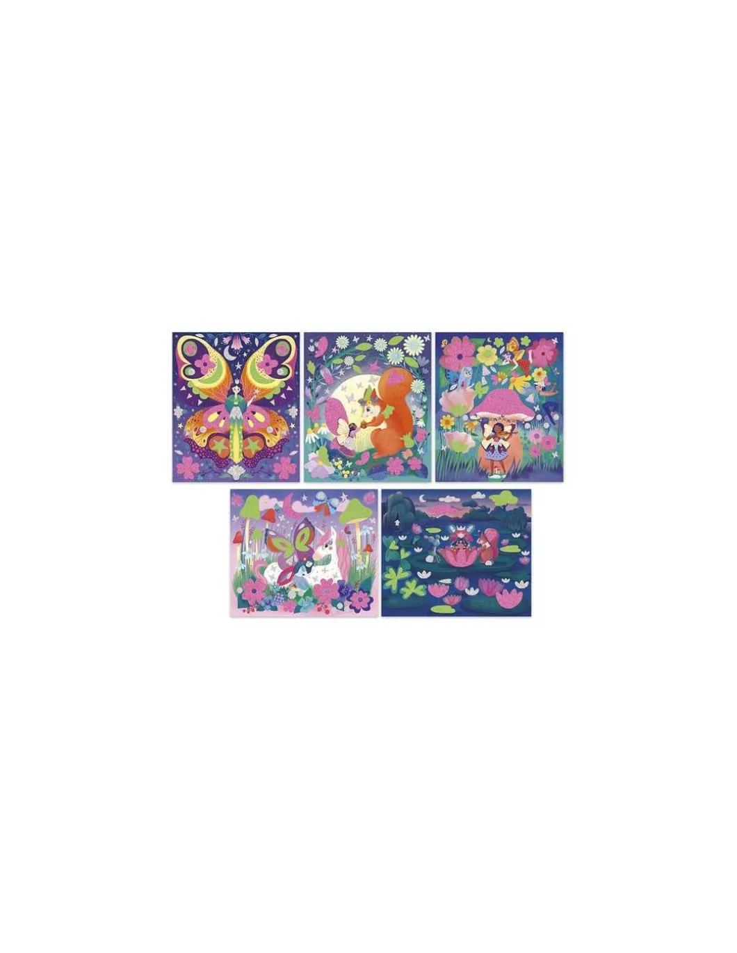 Stickers et sable phosphorescent Magic Fairies - Janod