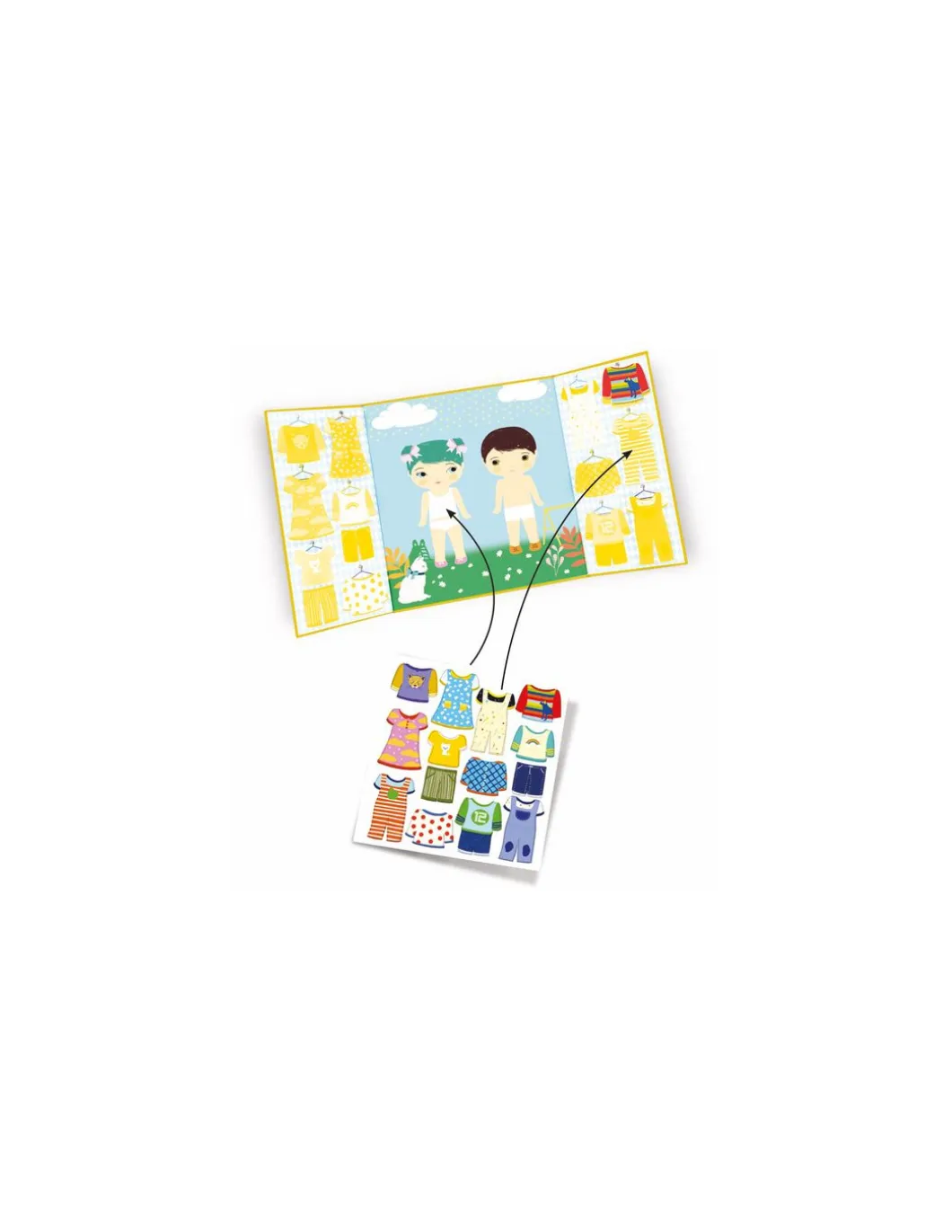 Stickers repositionnables les habits - Djeco