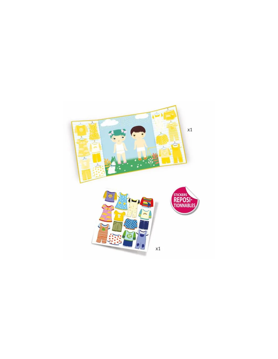 Stickers repositionnables les habits - Djeco