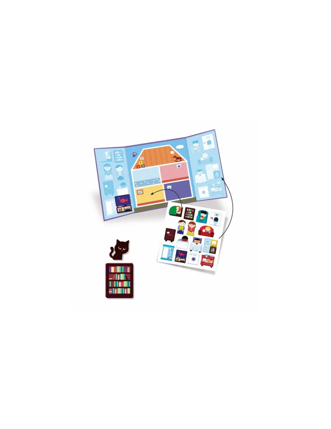 Stickers repositionnables la maison - Djeco