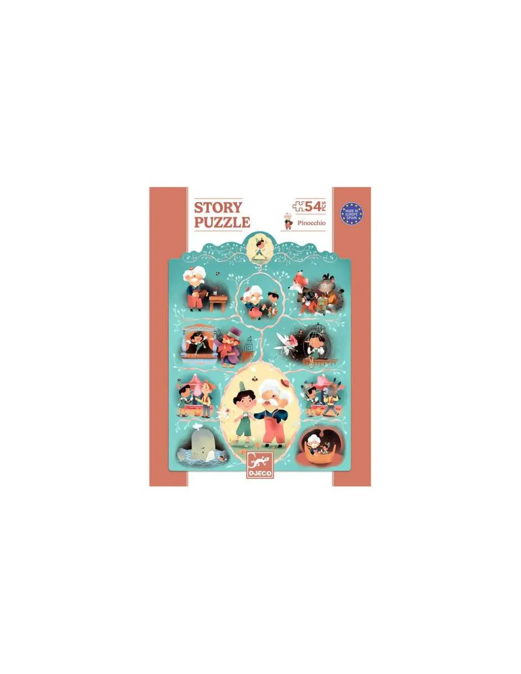 Story puzzle Pinocchio 54 pièces - Djeco