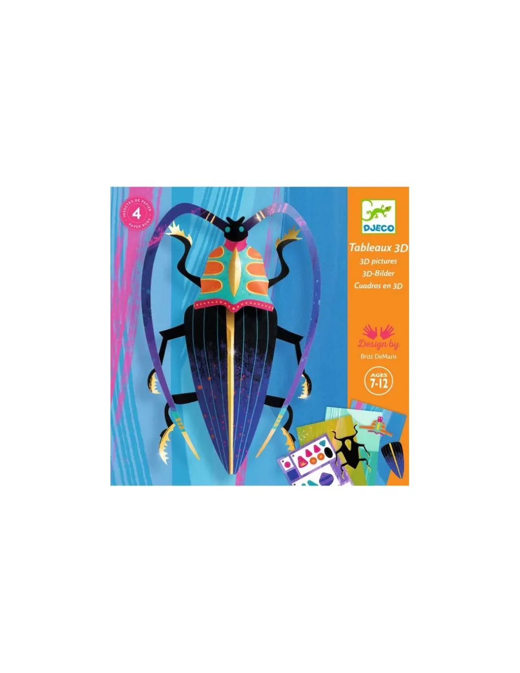 Tableaux 3D Paper bugs - Djeco