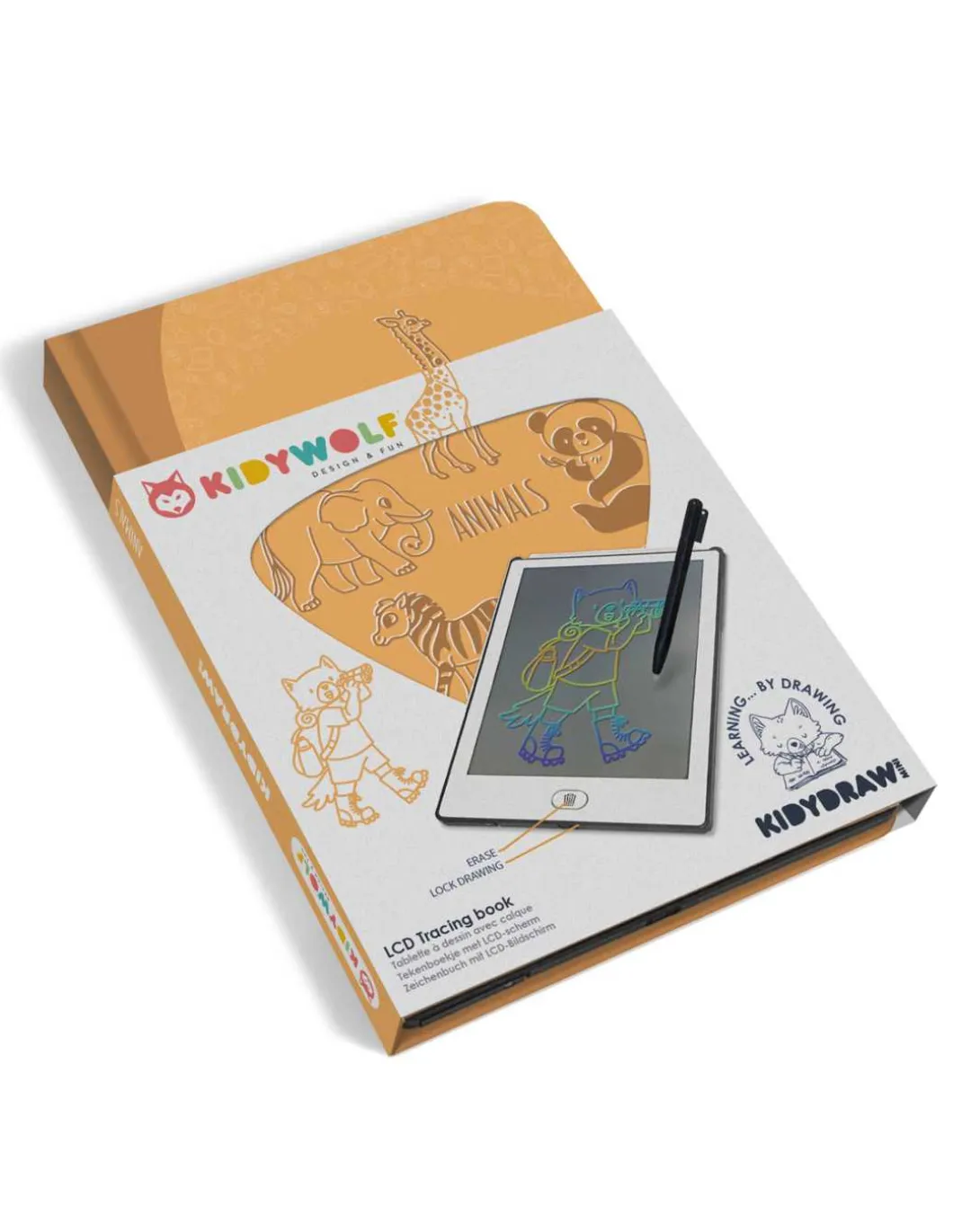 Tablette à dessin animaux Kidydraw Mini - Kidywolf