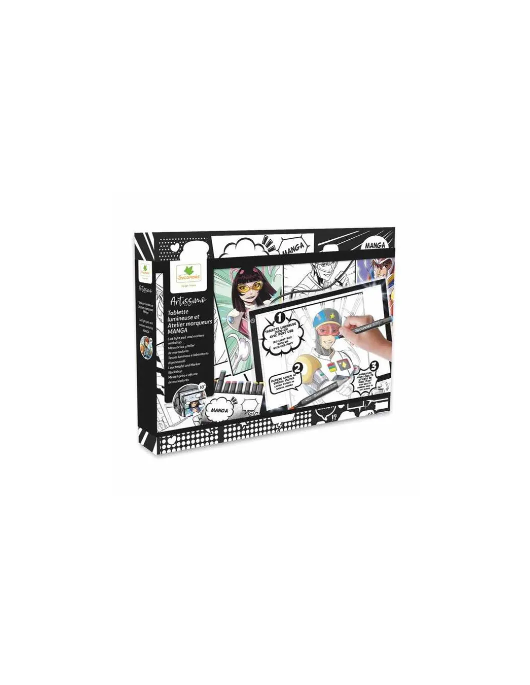 Tablette lumineuse et atelier marqueurs Manga - Sycomore