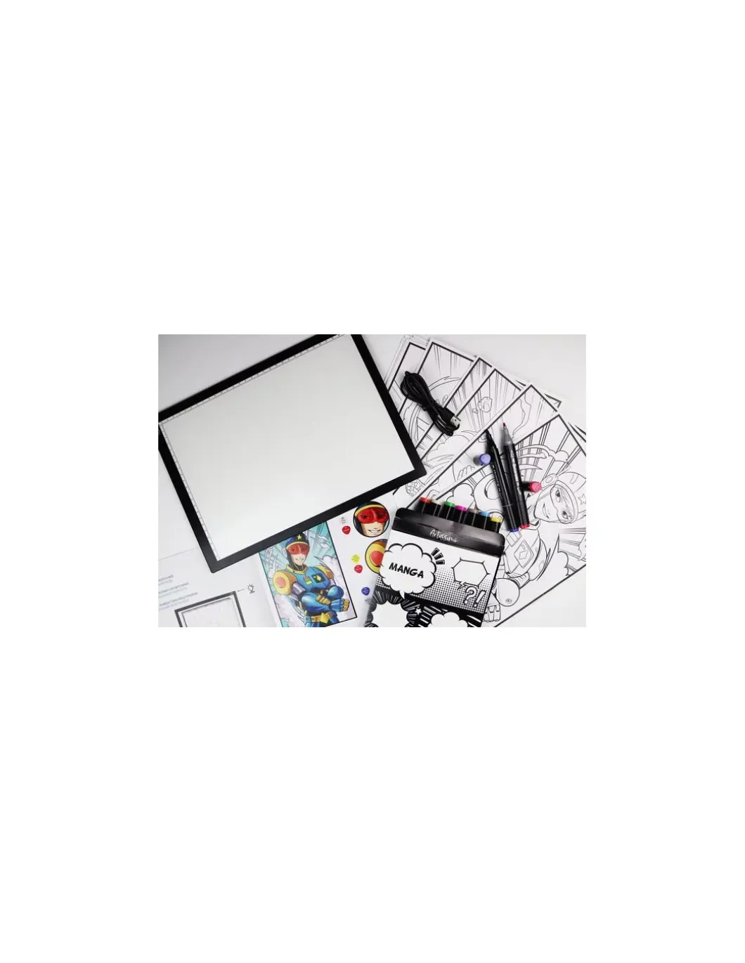 Tablette lumineuse et atelier marqueurs Manga - Sycomore