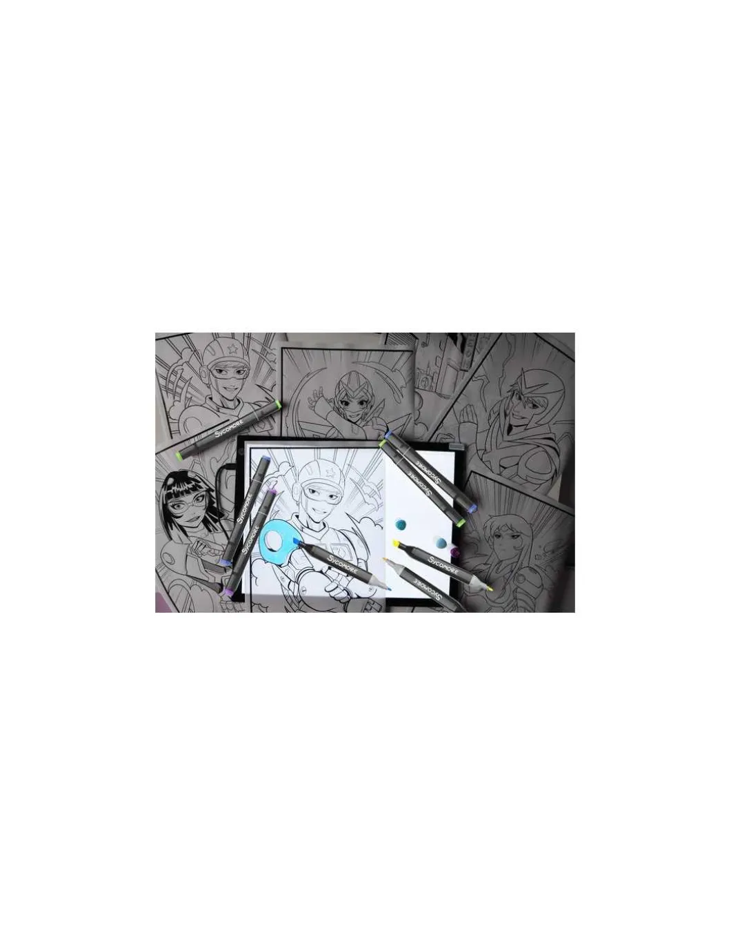 Tablette lumineuse et atelier marqueurs Manga - Sycomore