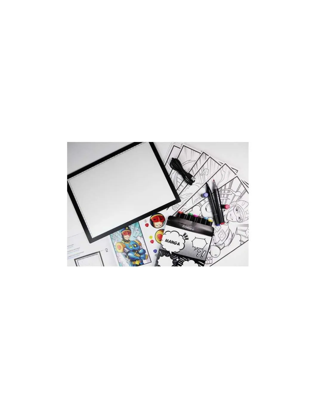 Tablette lumineuse et atelier marqueurs Manga - Sycomore