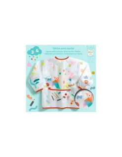 Tablier avec poche Gommettes et crayons - Djeco