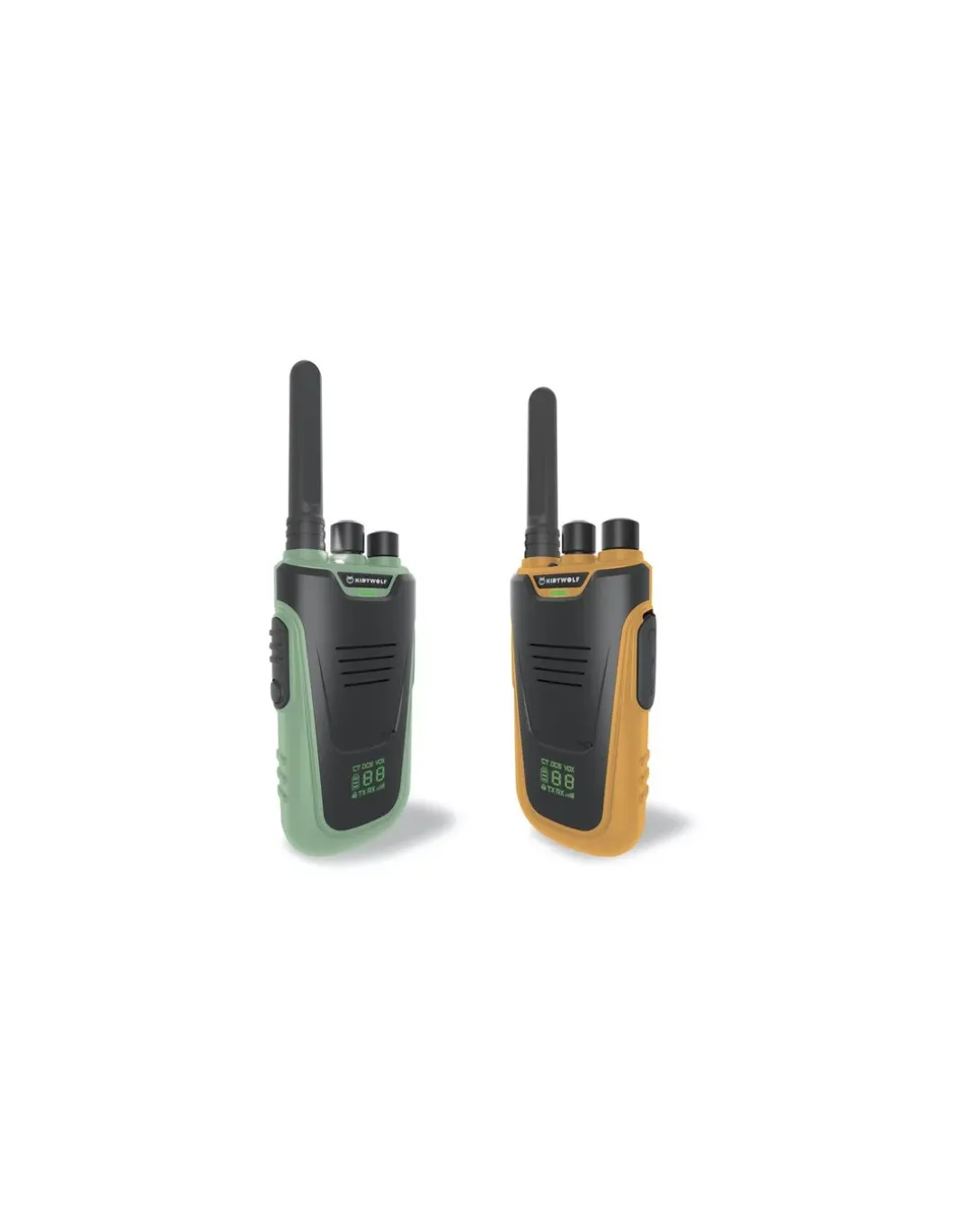 Talkie walkie avec batterie orange et vert - Kidywolf