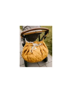 Tapis d'éveil bio 3 en 1 jaune moutarde - PlayandGo