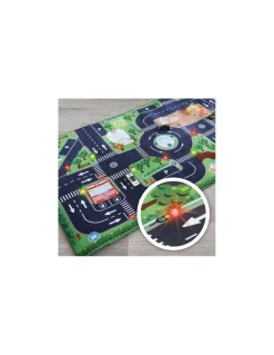 Tapis voiture lumineux avec 3 voitures - Buki