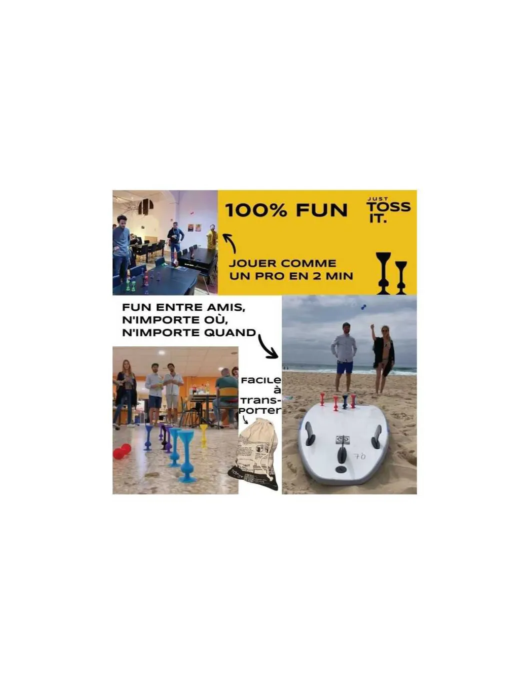 TOSSIT Pack Famille - Jeu de fléchettes ventouse