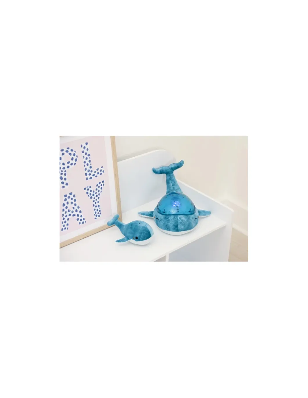 Tranquil whale blue family Peluche musicale à projections - Cloud b