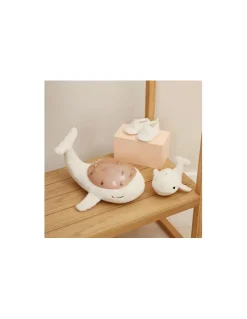 Tranquil whale white family Peluche musicale à projections - Cloud b