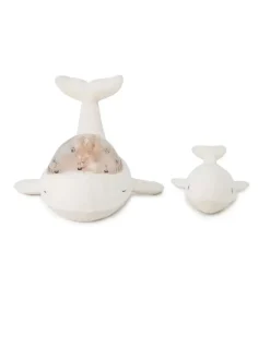 Tranquil whale white family Peluche musicale à projections - Cloud b