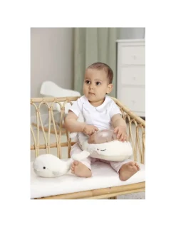 Tranquil whale white family Peluche musicale à projections - Cloud b
