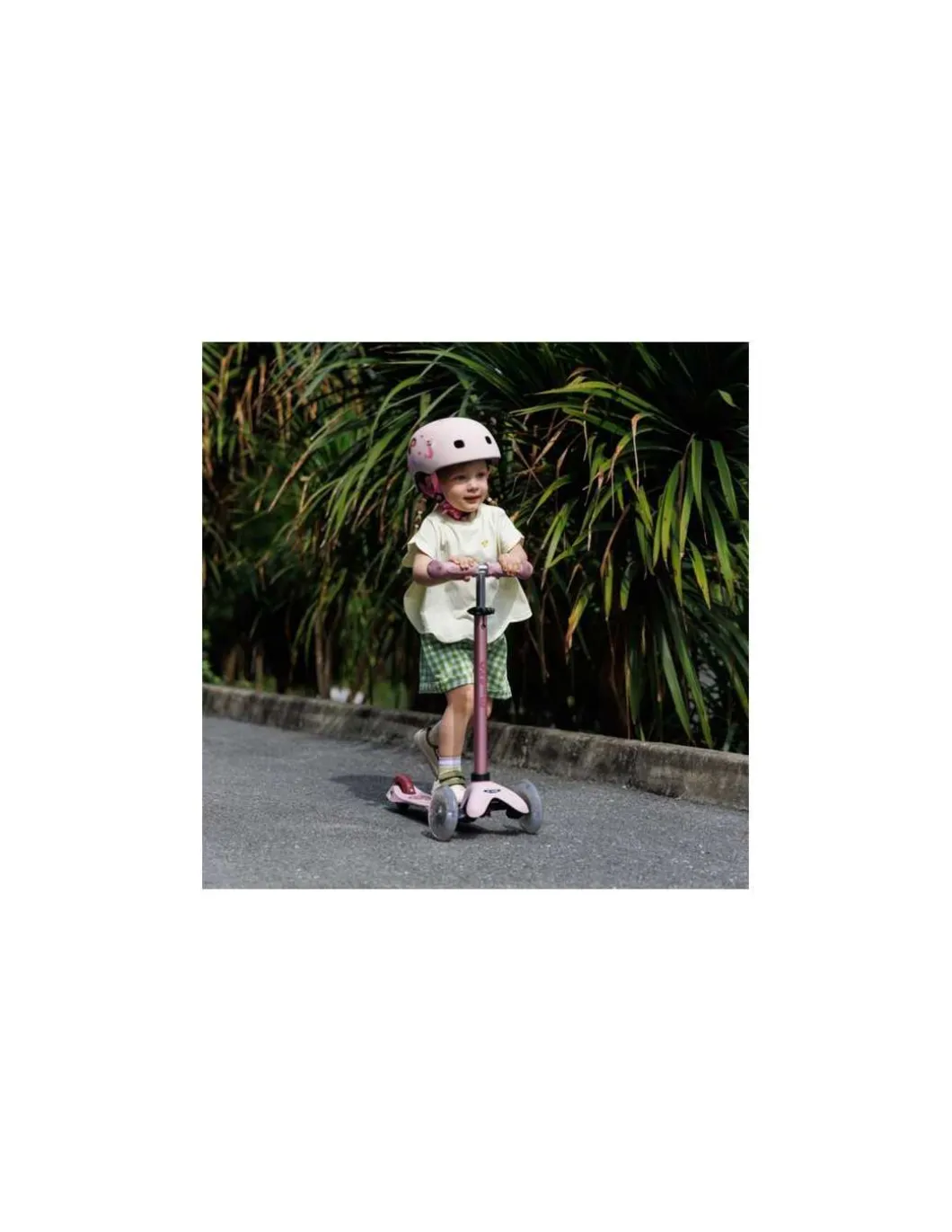 Trottinette Mini Micro Deluxe Rock & Go Rose Poudré LED - Micro Mobility