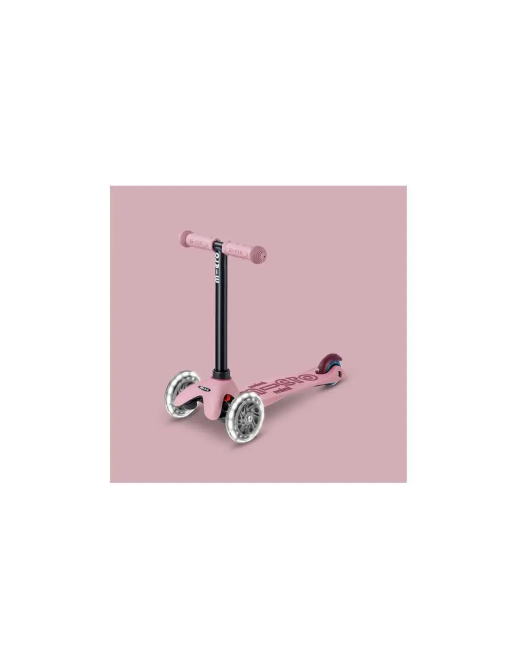 Trottinette Mini Micro Deluxe Rock & Go Rose Poudré LED - Micro Mobility