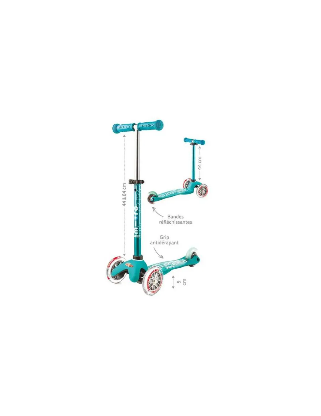 Trottinette Mini Micro Deluxe LED Rouge - Micro Mobility