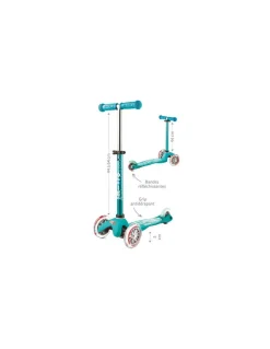 Trottinette Mini Micro Deluxe LED Bleu marine et rouge - Micro Mobility