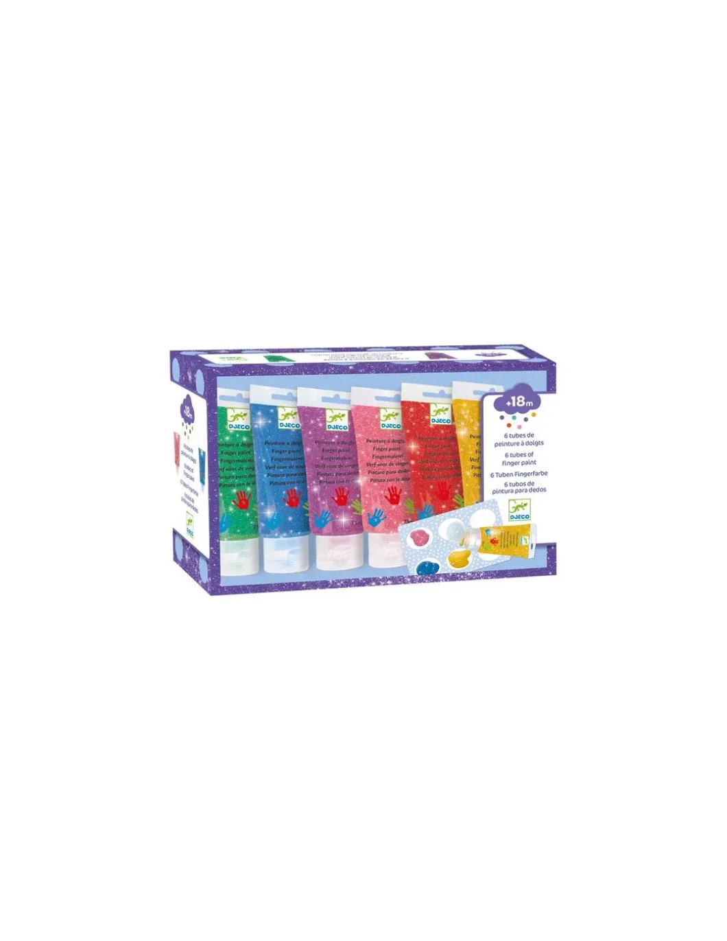 Tubes de peinture à doigts Paillettes - Djeco