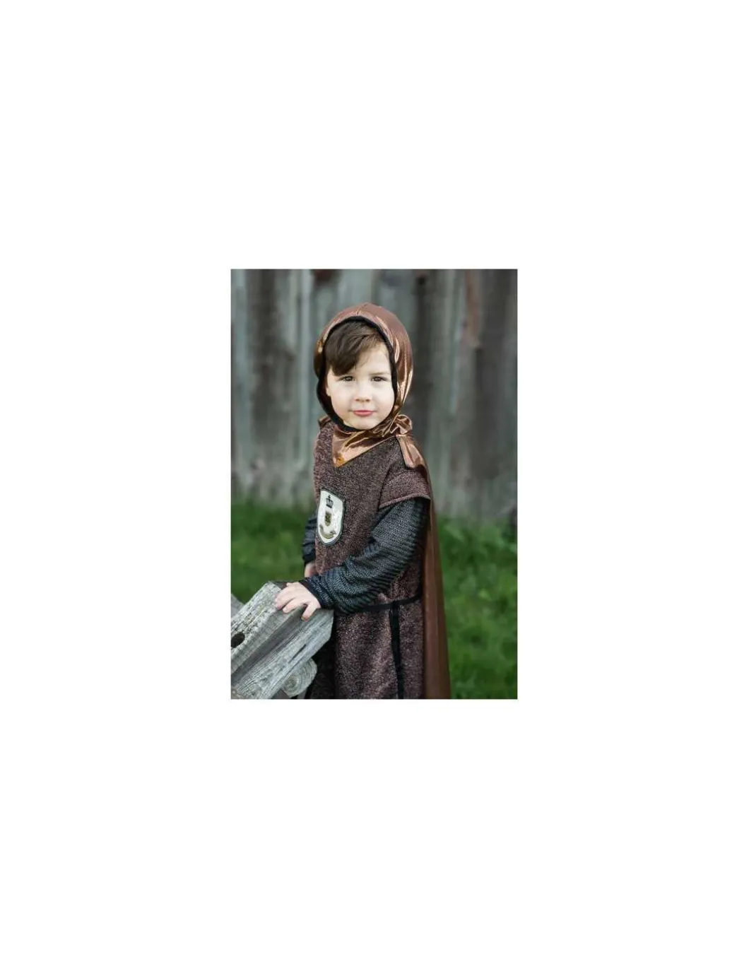 Tunique et cape de chevalier cuivre 4-6 ans - Great Pretenders