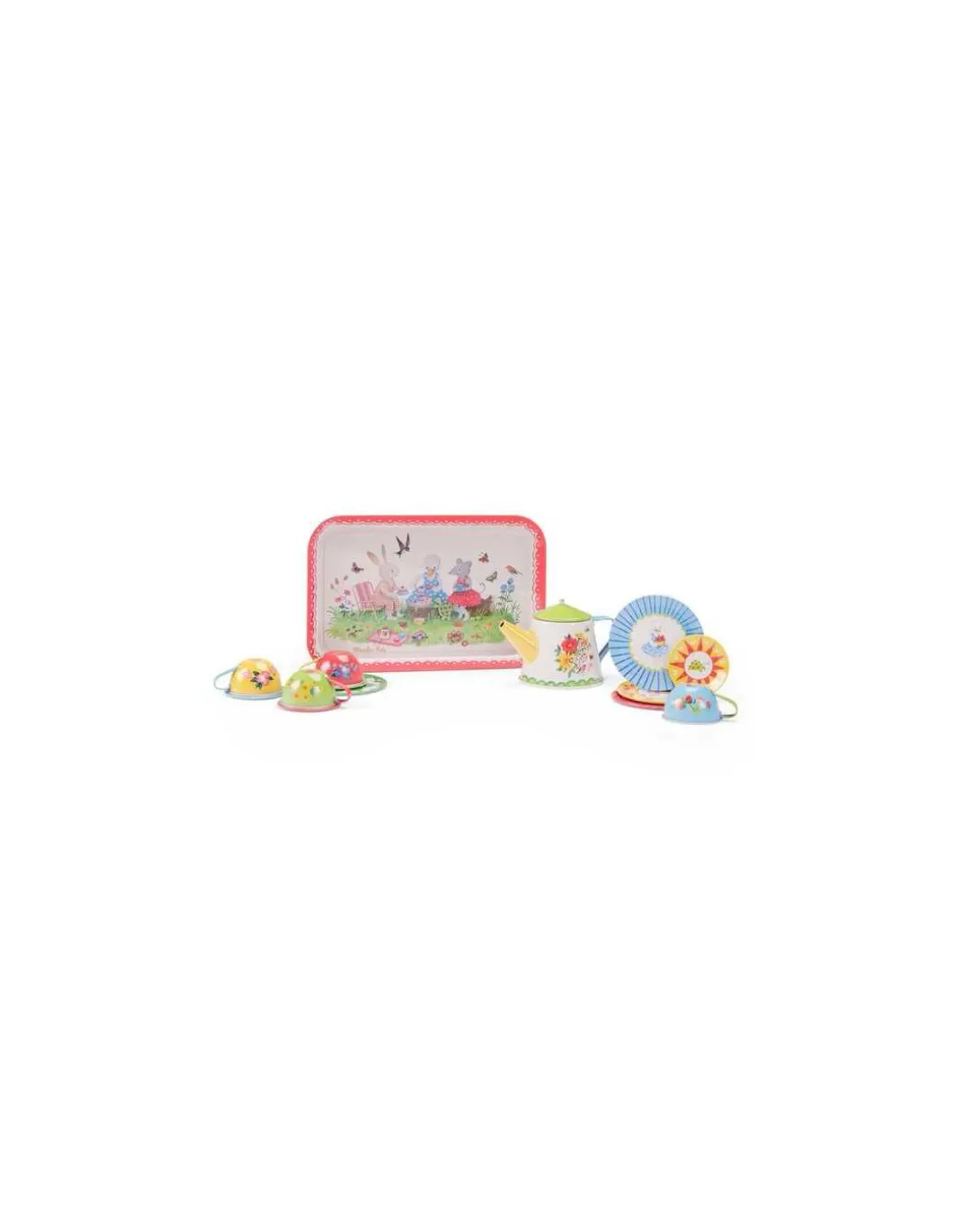 Valise dinette thé métal La Grande Famille - Moulin Roty