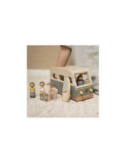 Van retro avec personnages en bois - Little Dutch
