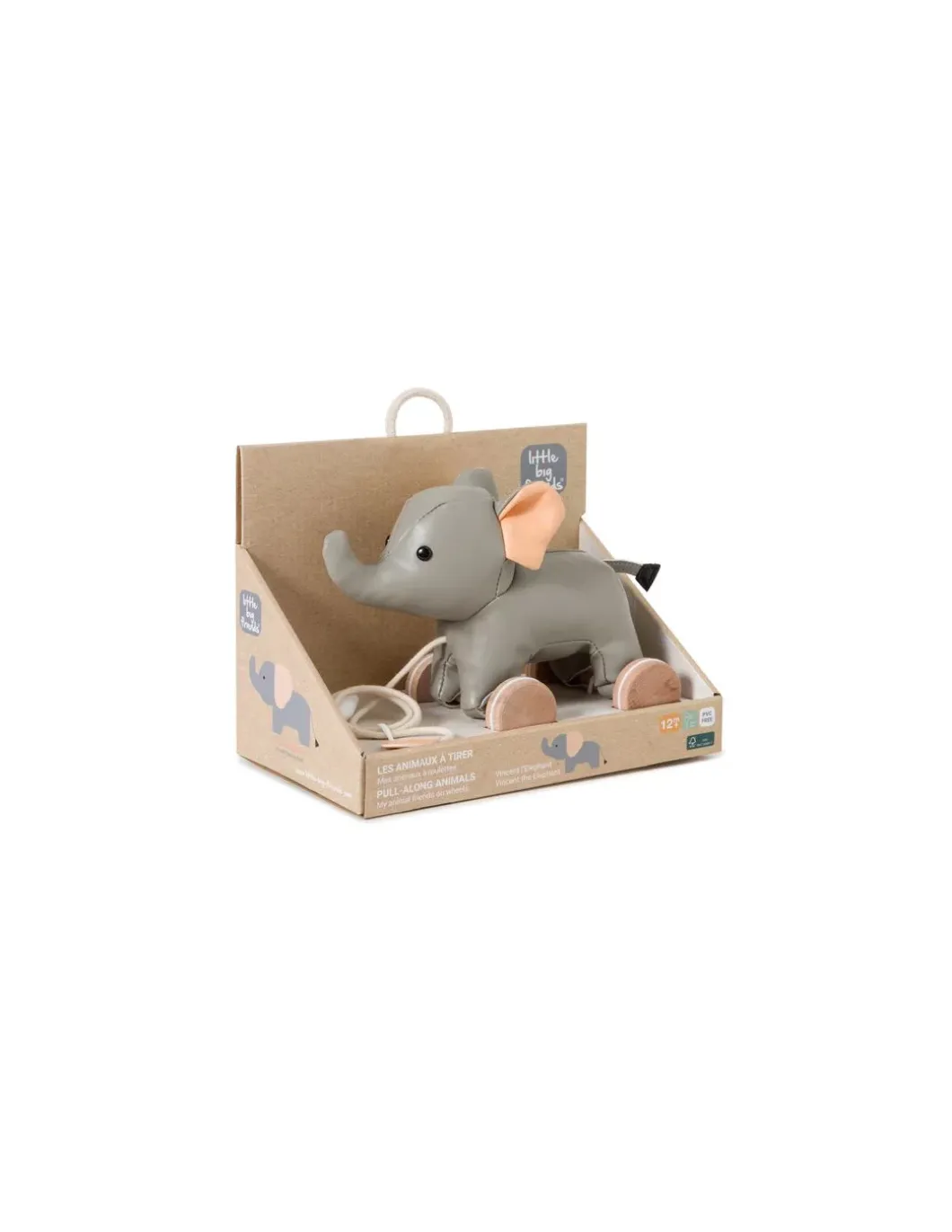 Vincent l'éléphant à tirer - Little Big Friends