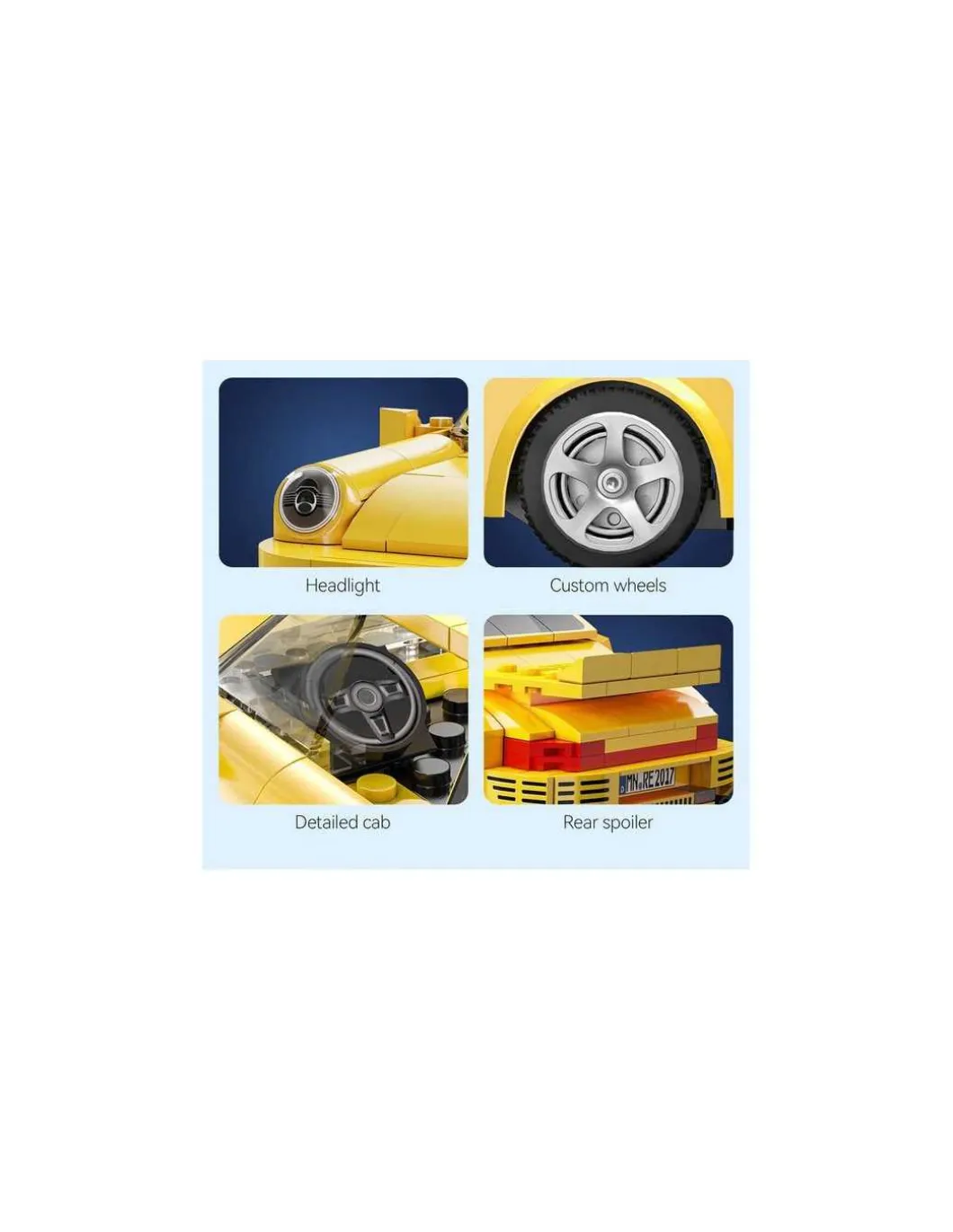 Voiture de course RUF CTR 2017 Yellowbird 222 pièces - CaDA