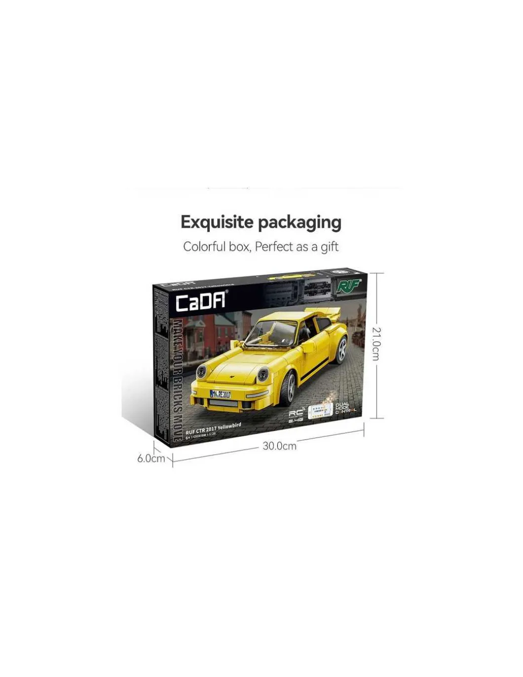 Voiture de course RUF CTR 2017 Yellowbird 222 pièces - CaDA