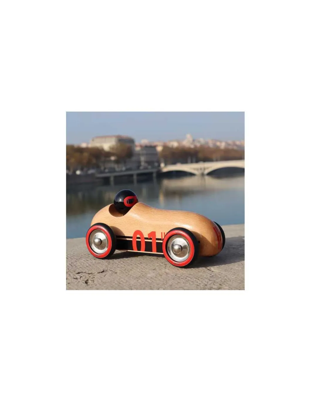 Voiture en bois naturel Old sport Compet’ - Vilac