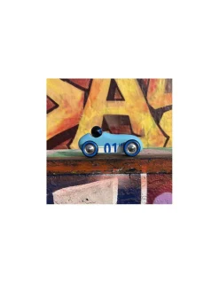 Voiture en bois Old sport Compet’ Turquoise - Vilac
