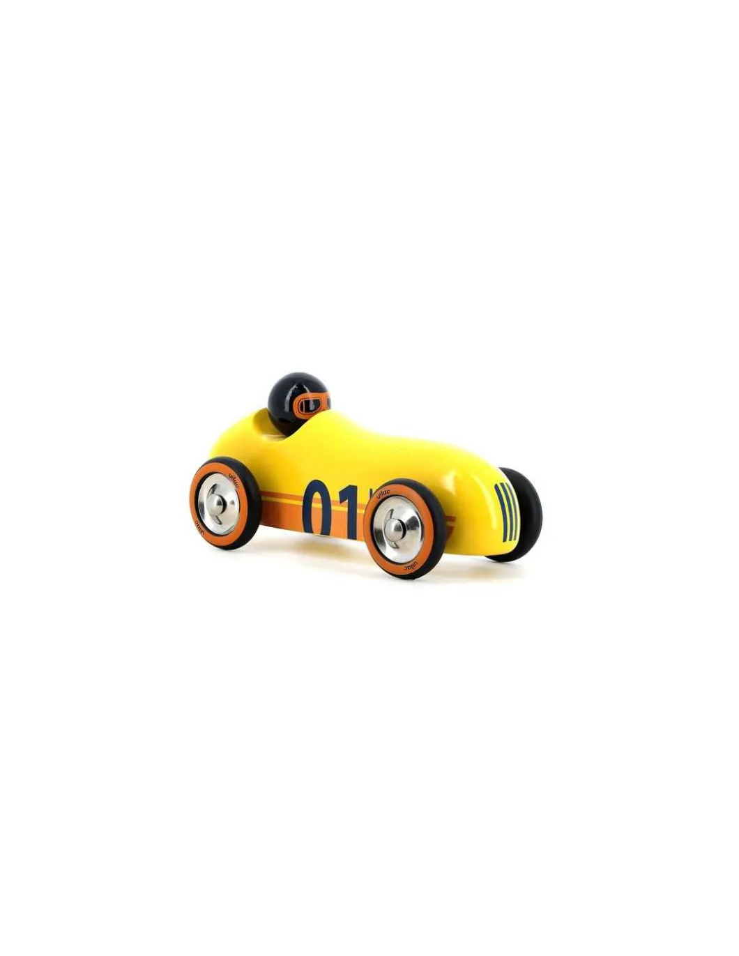 Voiture en bois Old sport Compet’ jaune - Vilac