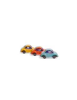 Voiture en métal à friction jaune - Moulin Roty
